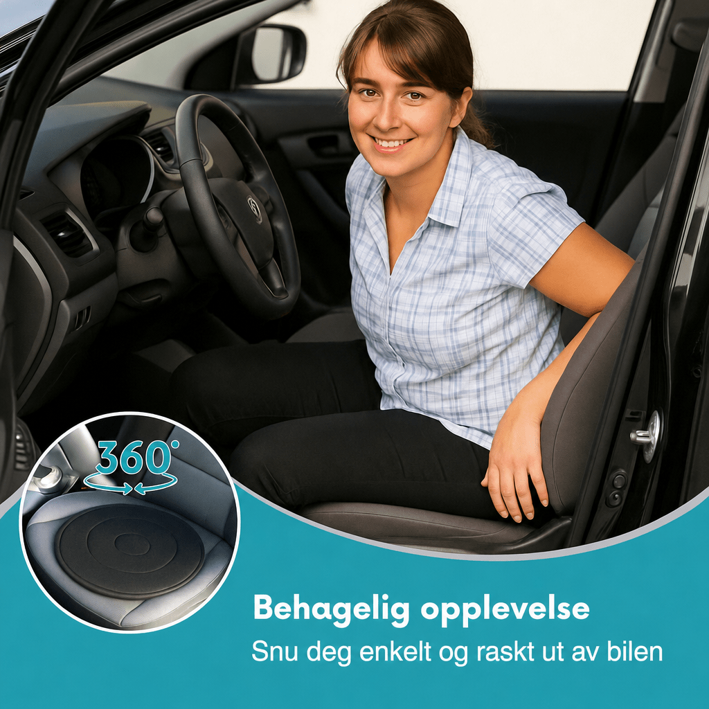 SpinComfort™ – Svingpute for bil og seng (Svart) - AVABeauty.no